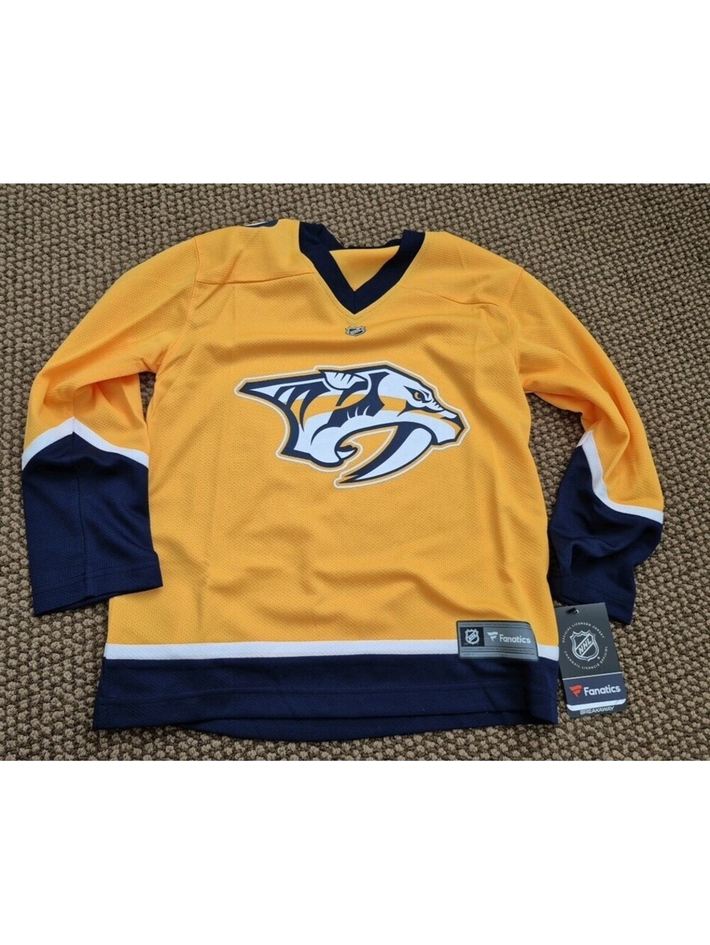 NEW NHL Fanatics Kids Youth Nashville Predators Home Breakaway Jersey Size S/M